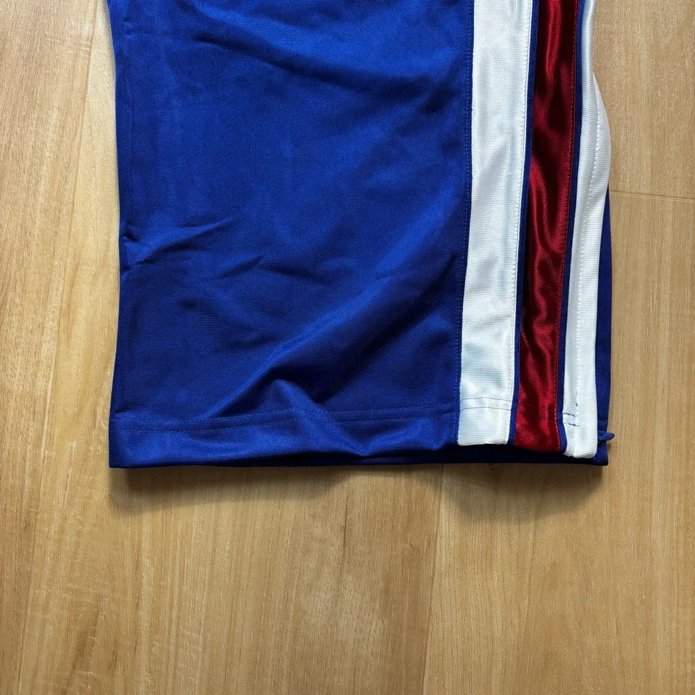 Y2K adidas Blue Sweatpants with Red and White Stripes - Picture 2 of 11